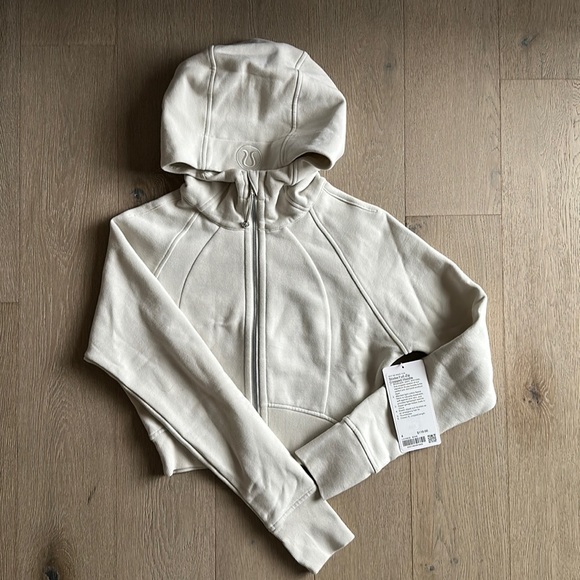 lululemon athletica Jackets & Blazers - scuba full zip cropped hoodie bone size 4 lululemon nwt